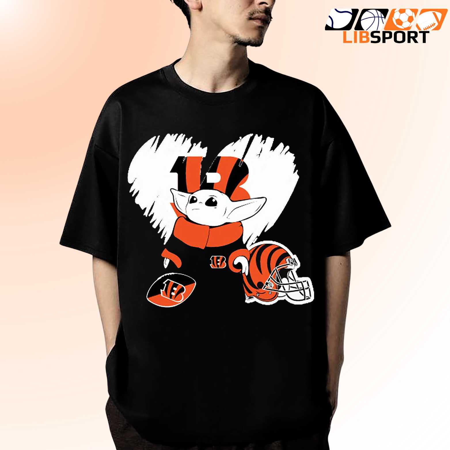 Baby Yoda Love Cincinnati Bengals T Shirt, Unisex Game Day Streetwear Shirt